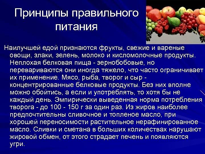 Меню правильного питания на каждый день