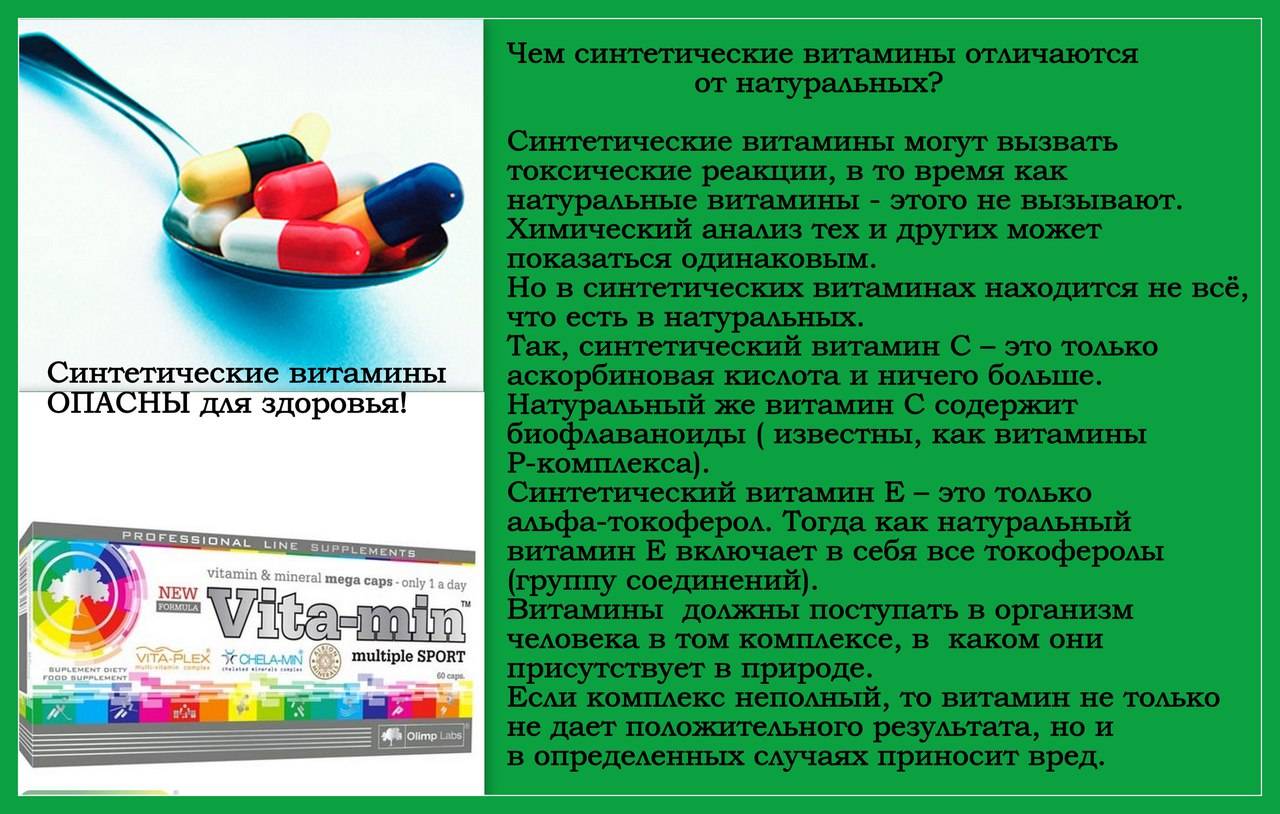 Чем опасны синтетические витамины и есть ли в них польза