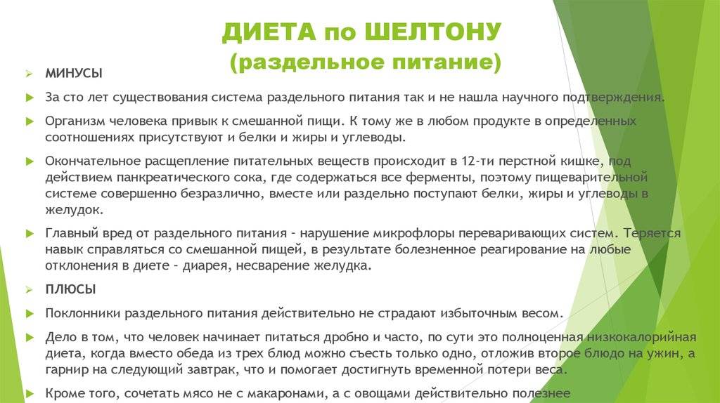 Раздельное питание | медицинский портал eurolab