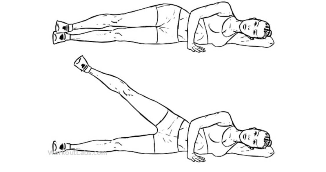 Упражнение лежа на боку