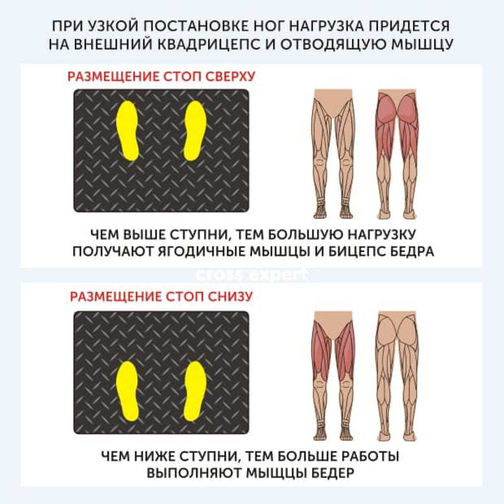 Жим ногами в тренажере: техника выполнения, вариации упражнения