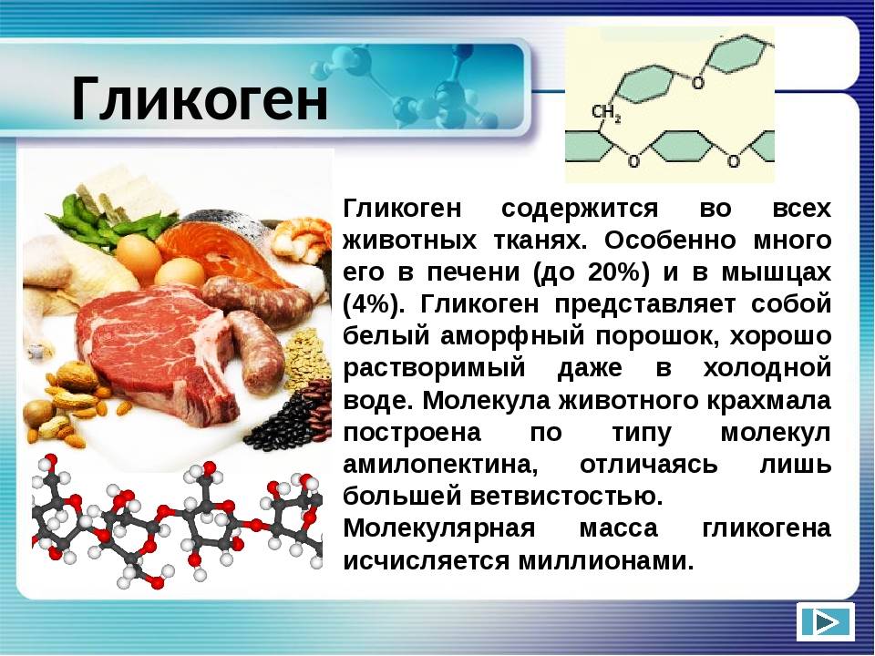 Гликоген — что это и где запасается? функции для работы мышц