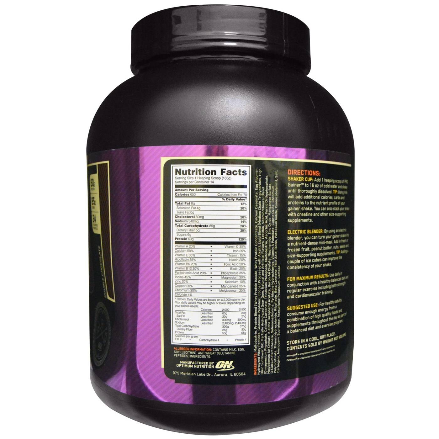 Pro complex gainer от optimum nutrition: как принимать, состав