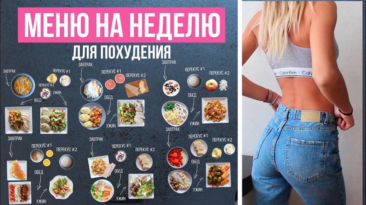 Правильное питание для похудения: меню на каждый день для женщин, рацион на неделю для снижения веса у девушек, блюда и режим в домашних условиях